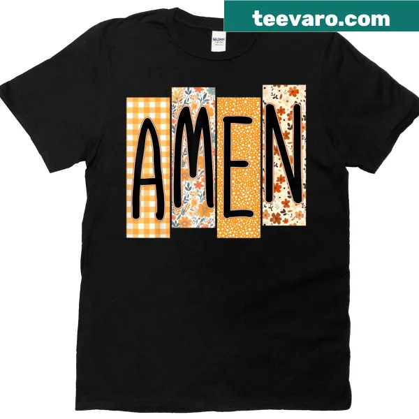 Thanksgiving-themed Christian t-shirt with autumn leaves