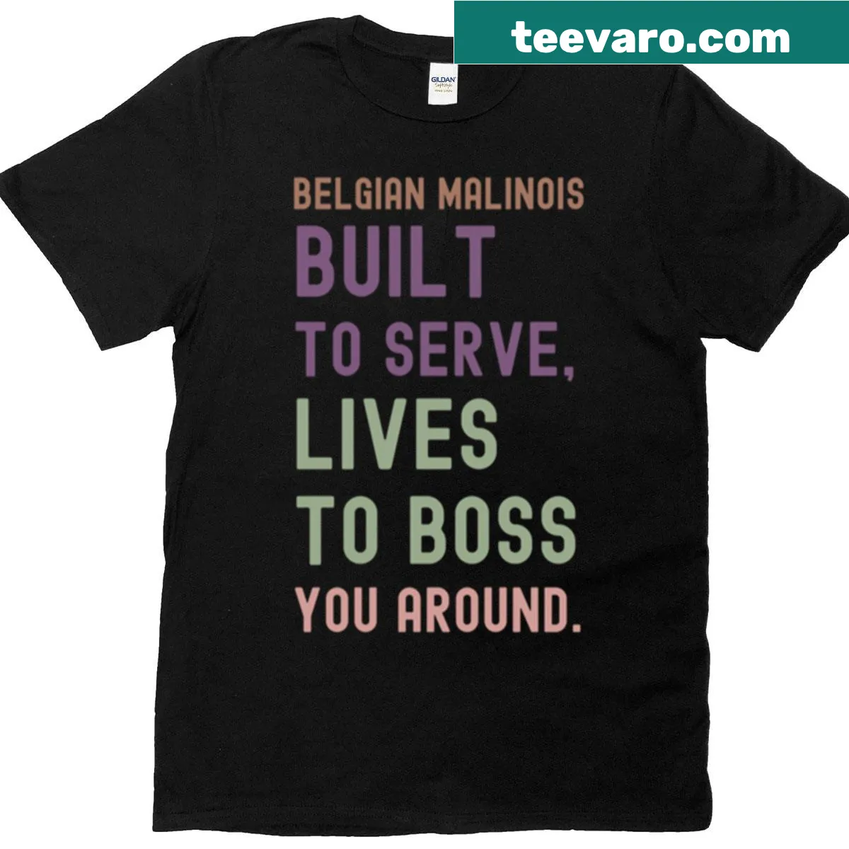 Vintage-style T-shirt with a funny quote for Belgian Malinois dog owners — on a men's t-shirt