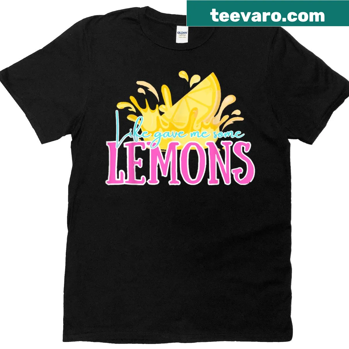 Funny t-shirt with typography about making lemonade from lemons — on a men's t-shirt