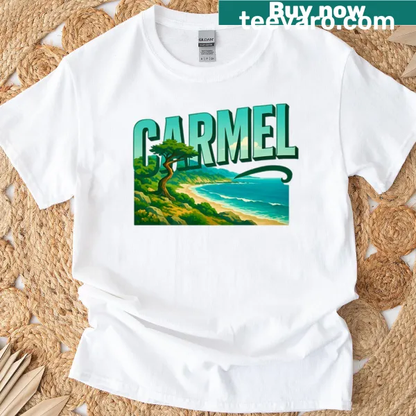 Typography art T-shirt featuring Carmel California