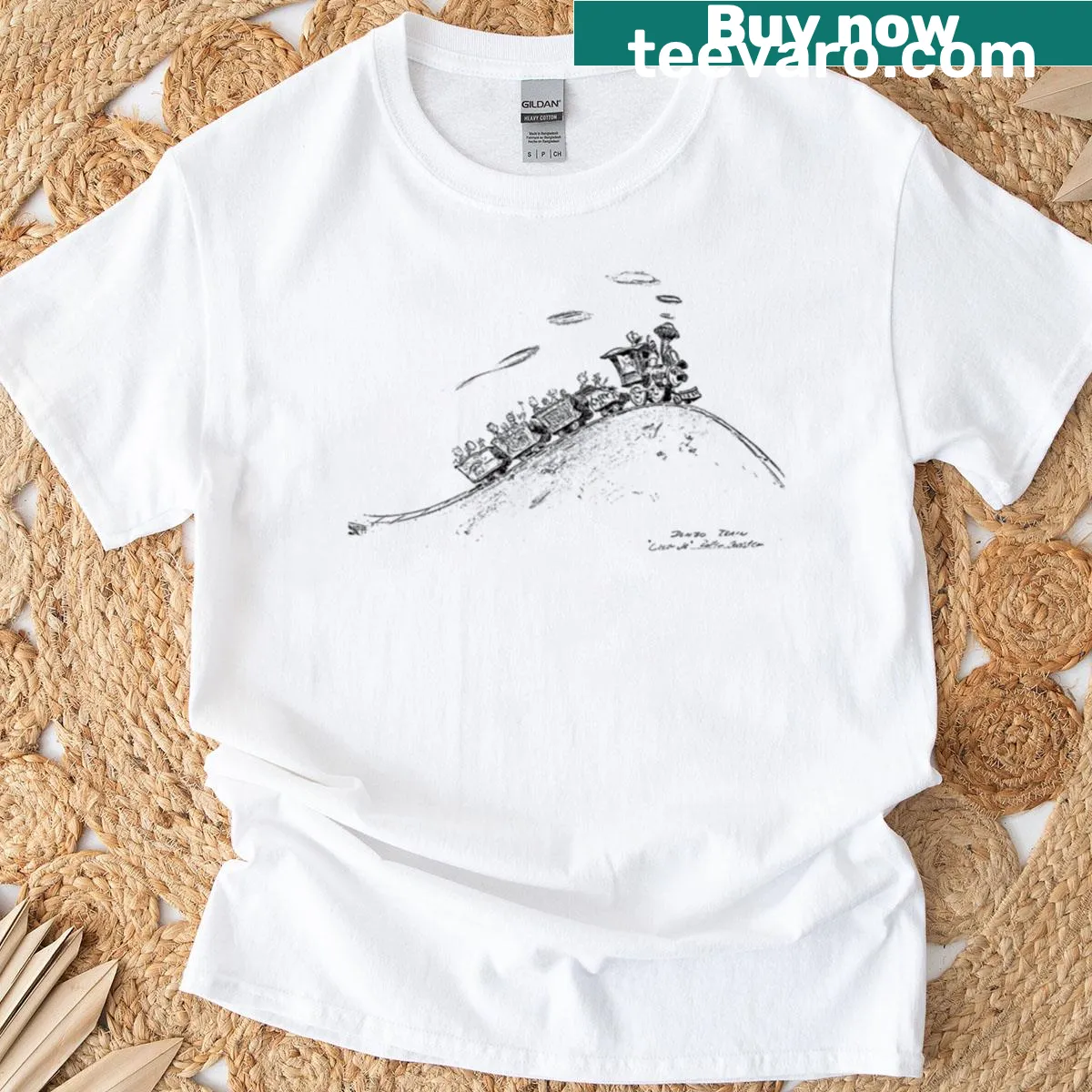 Vintage drawings of amusement parks on a t-shirt — on a men's t-shirt