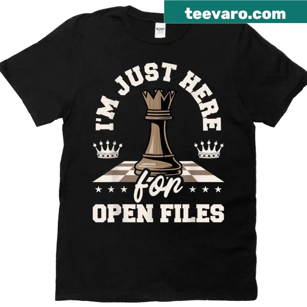 Funny T-shirt with chess-themed graphic and humorous text