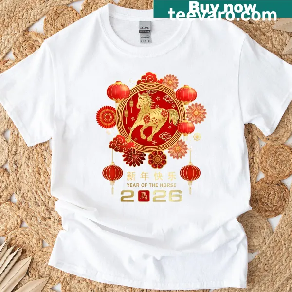 Illustration of the Year of the Horse on a Chinese New Year t-shirt