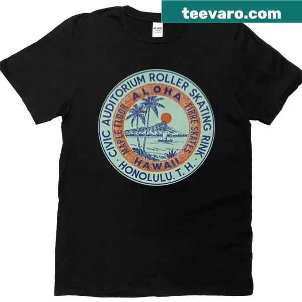 Civic Auditorium Roller Skating Rink T-shirt with badge design