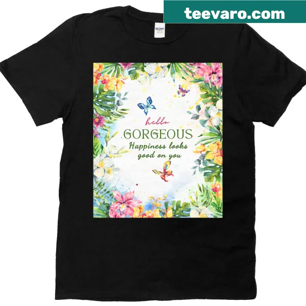 Cute flower illustration t-shirt celebrating nature's beauty
