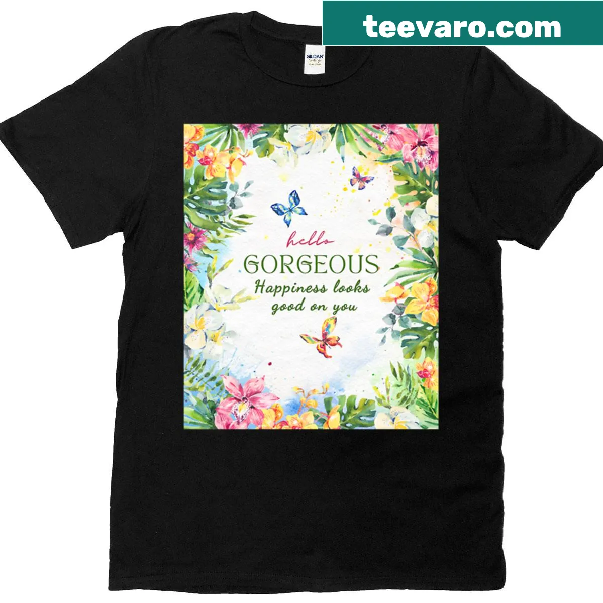 Cute flower illustration t-shirt celebrating nature's beauty — on a men's t-shirt