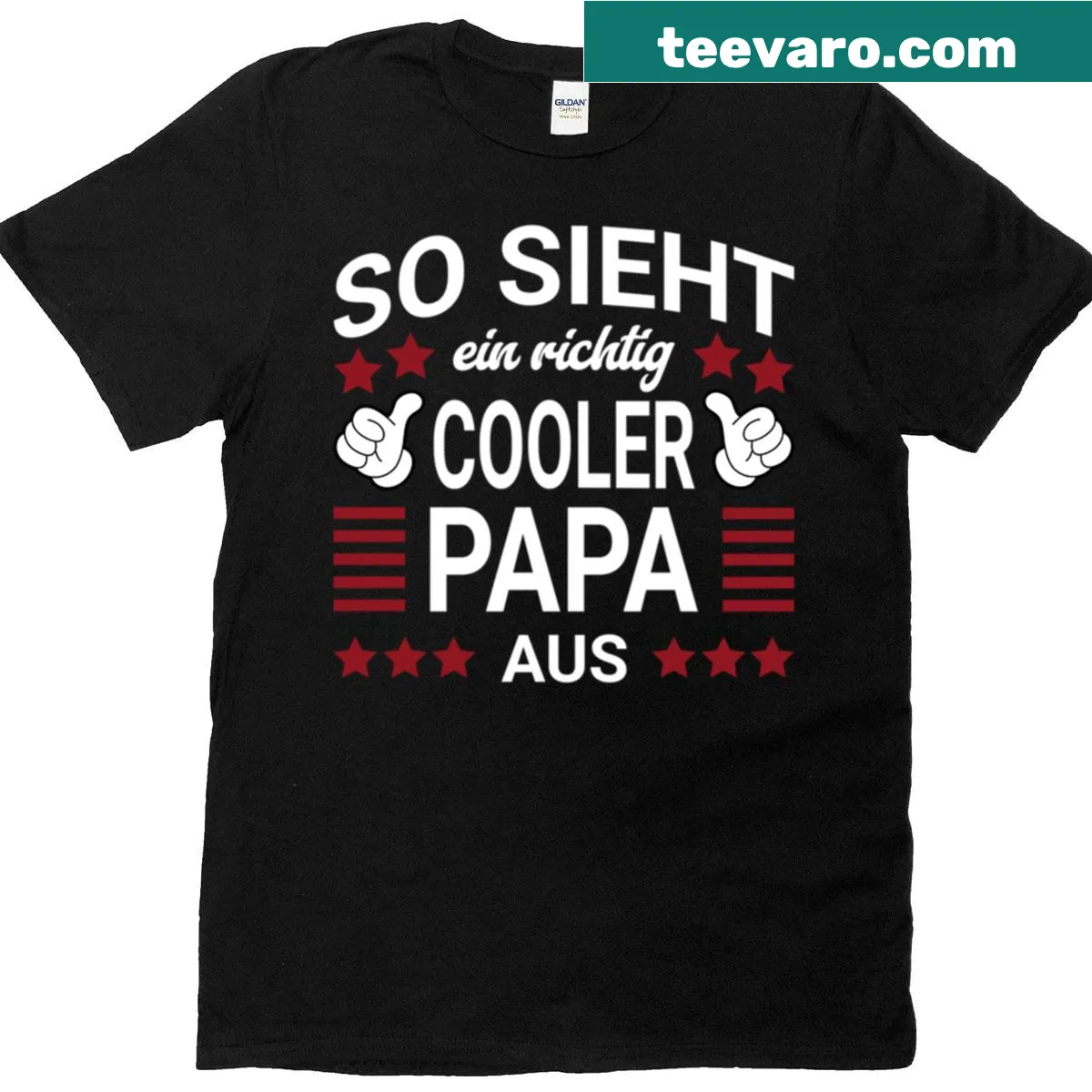 Retro Cool Dad tee with thumbs up graphic and cheerful quotes — on a men's t-shirt