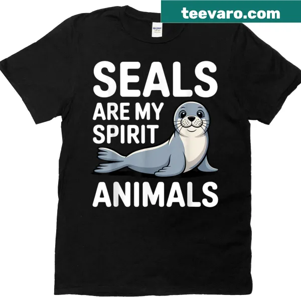 Cute t-shirt featuring a playful seal design