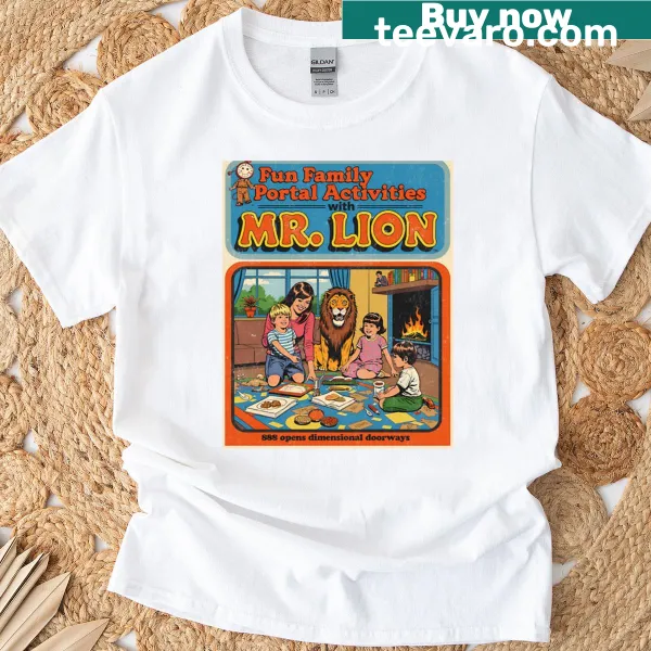 Retro sci-fi t-shirt with a portal graphic for family activities