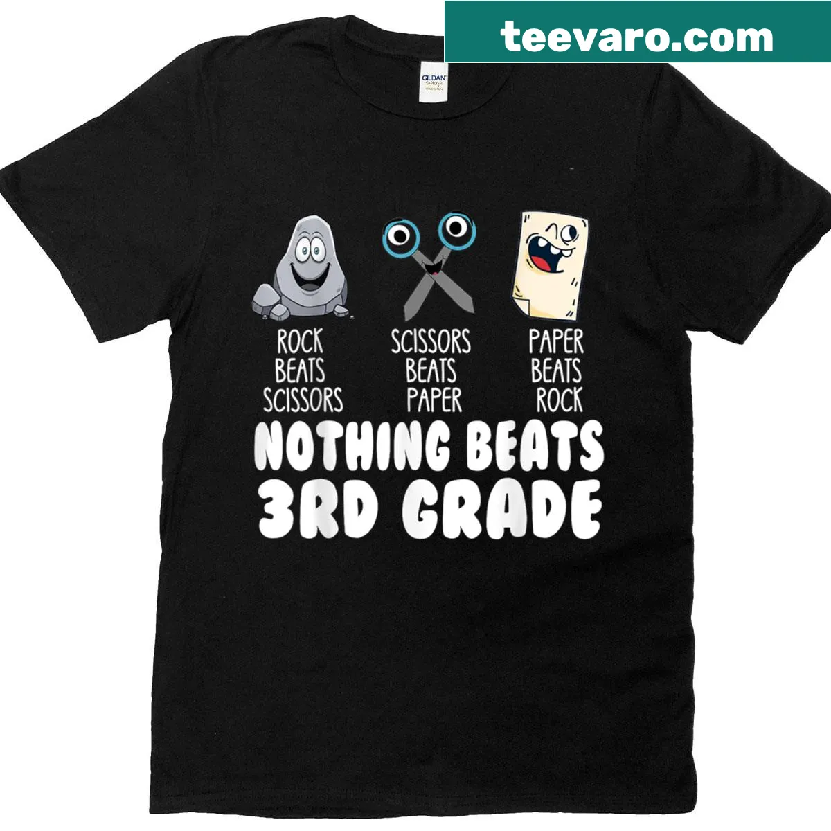 Cheerful t-shirt with 3rd grade pride message for kids. — on a men's t-shirt