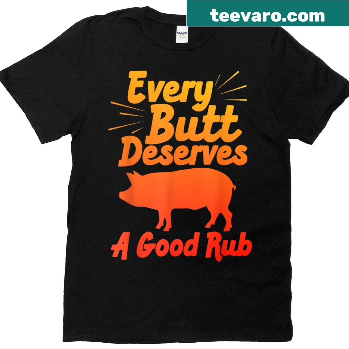 Humorous barbecue t-shirt featuring grilling meat illustration. — on a men's t-shirt