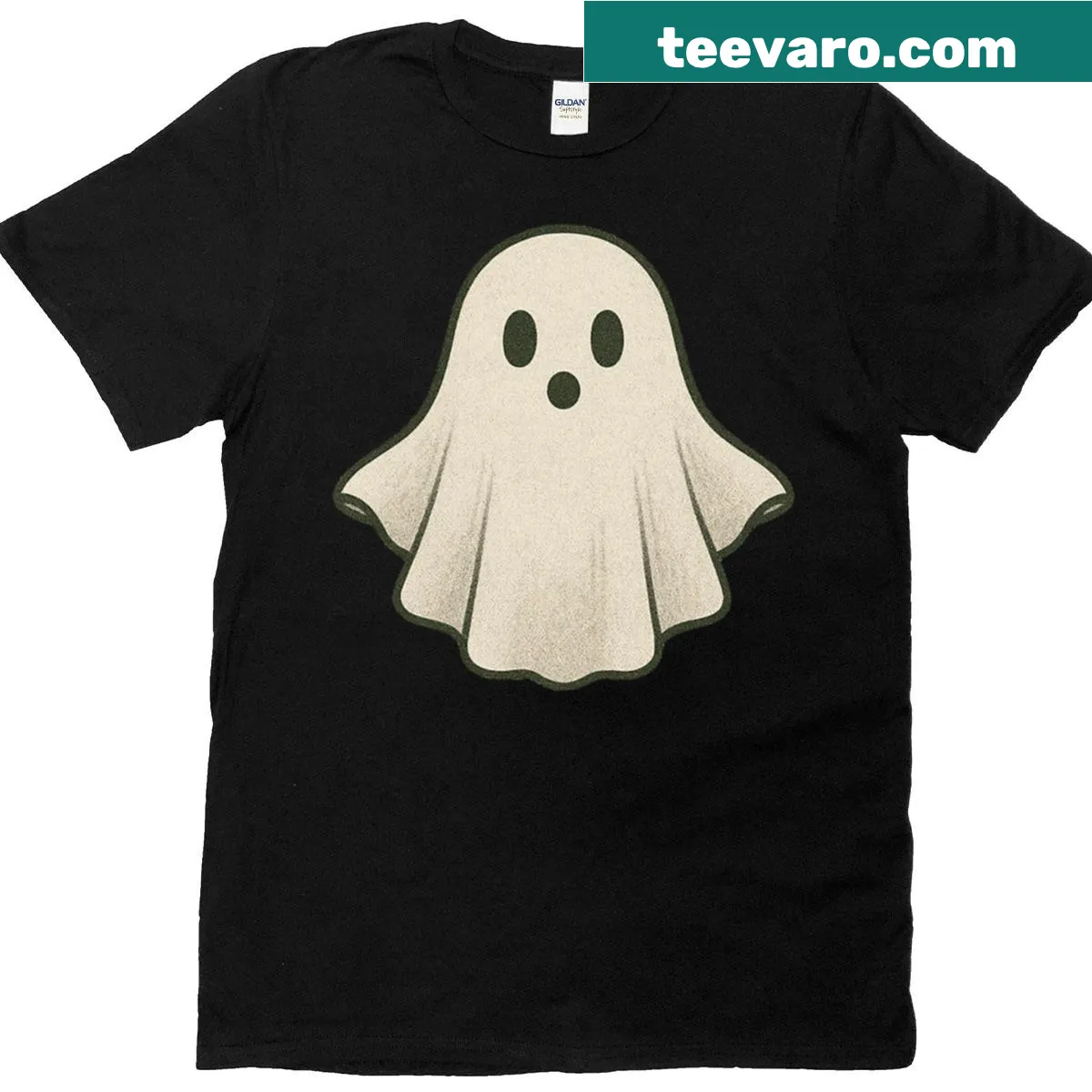 Cute vintage ghost t-shirt for Halloween — on a men's t-shirt
