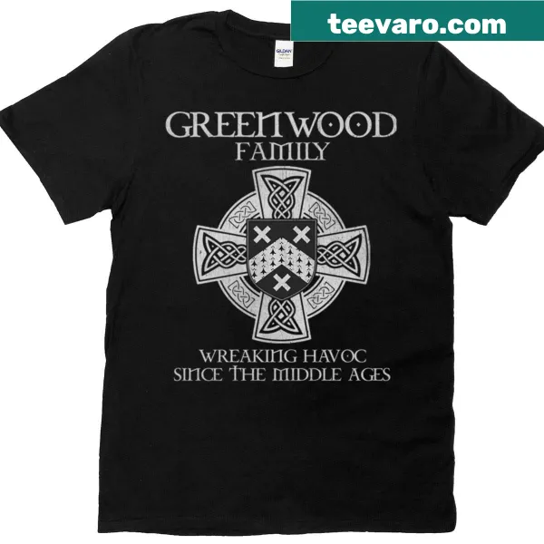 Oversized vintage Greenwood family crest T-shirt