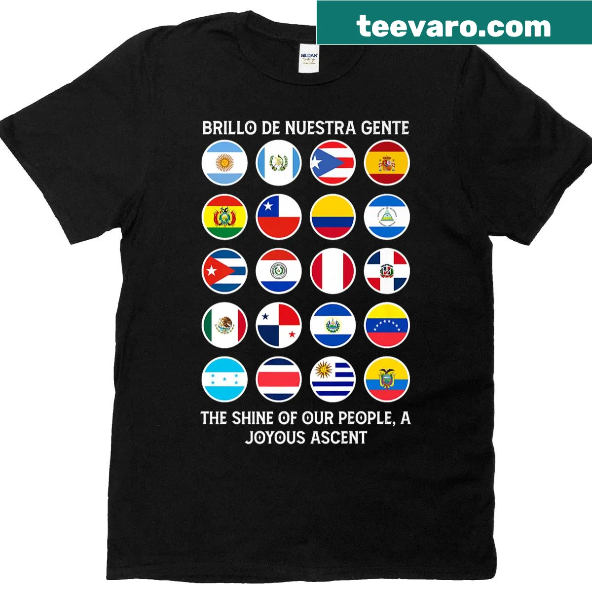 Elegant T-shirt featuring 'Herencia Hispana' design for Hispanic Heritage Month — on a men's t-shirt