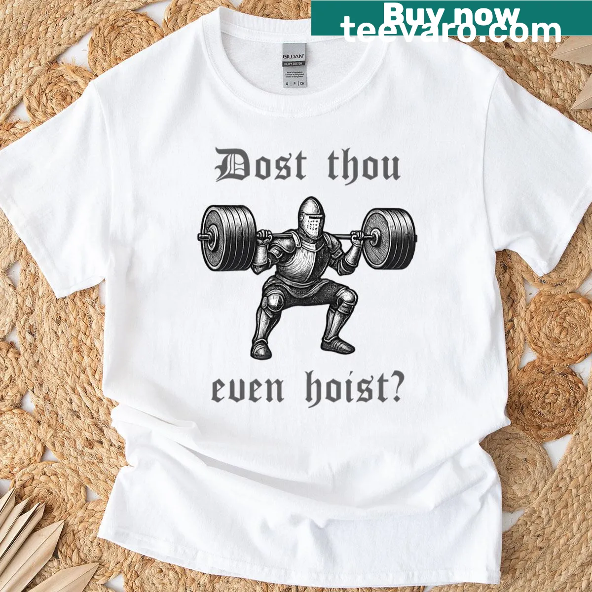 Vintage T-shirt with humorous dad joke-themed text — on a men's t-shirt