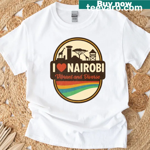 Heartfelt 'I Love Nairobi' design on a t-shirt