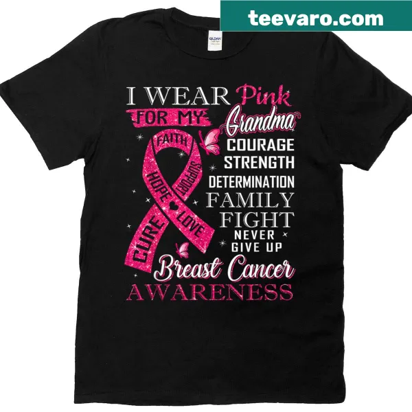 Supportive pink shirt for breast cancer awareness