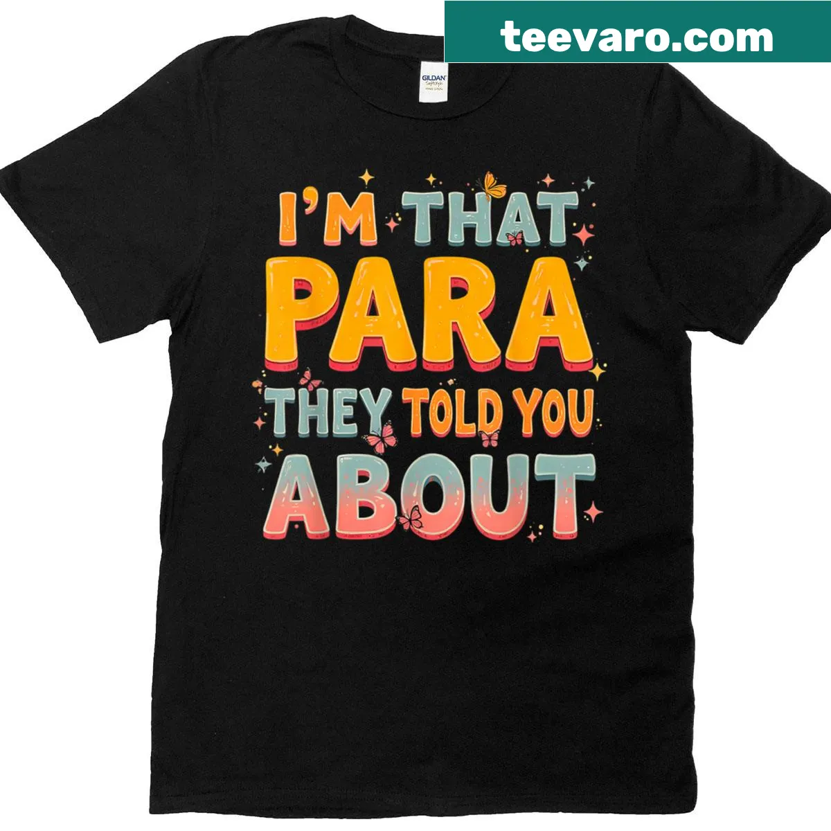 T-shirt highlighting the role of paraprofessionals in education — on a men's t-shirt