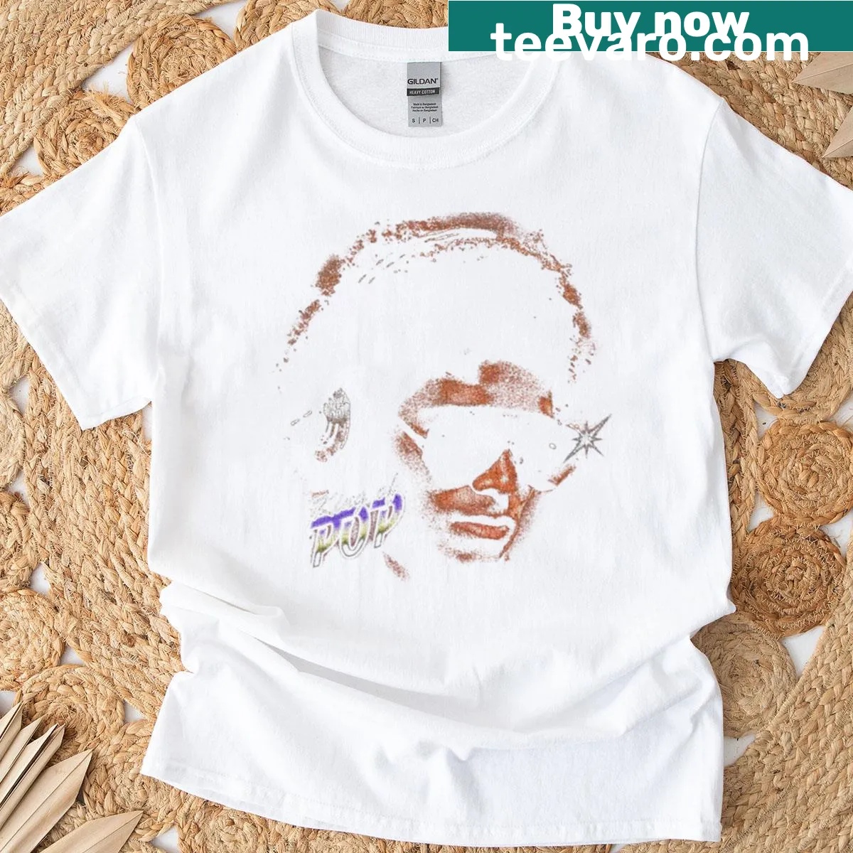 Vintage distressed tee featuring the phrase 'King Of Pop' in bold lettering — on a men's t-shirt