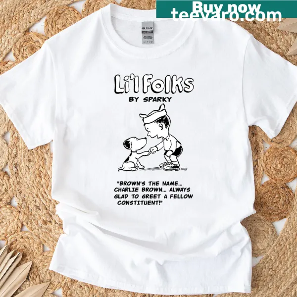 Oversized t-shirt with 'Lil Folks - Always Glad To Meet A Fellow Constituent' text