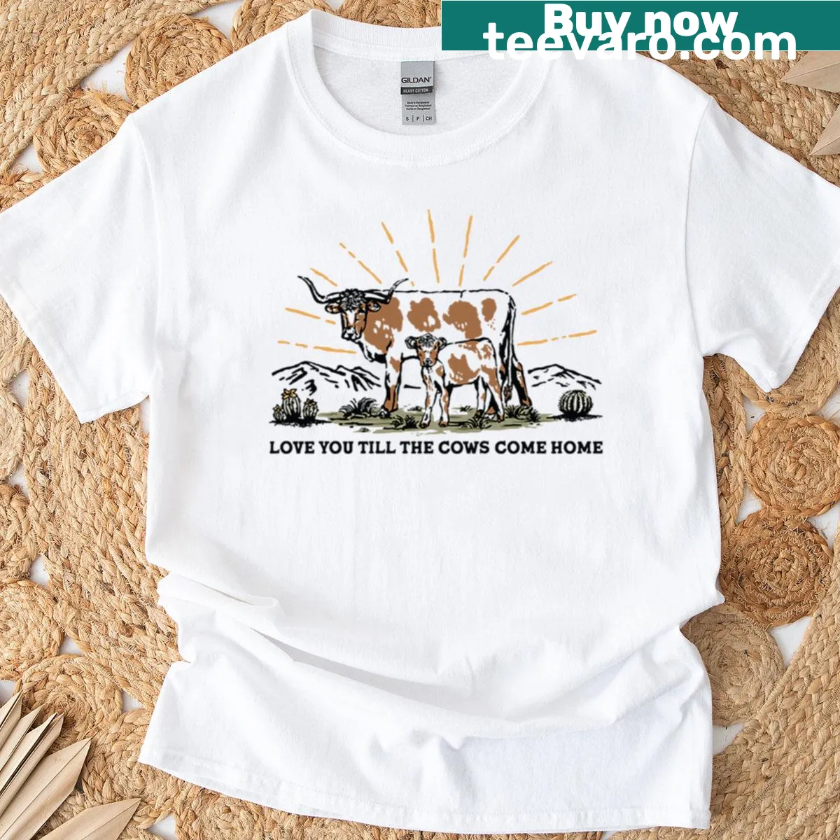 Fitted scoop T-shirt with sentimental love phrase — on a men's t-shirt