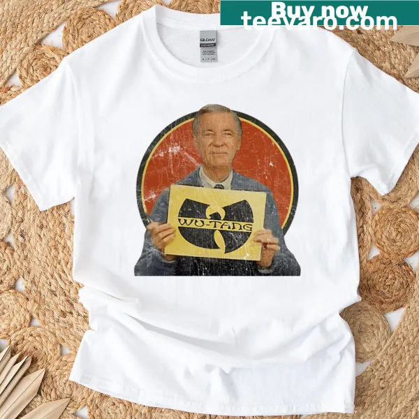 Funny Mr Rogers meme DJ Turntables design on T-shirt