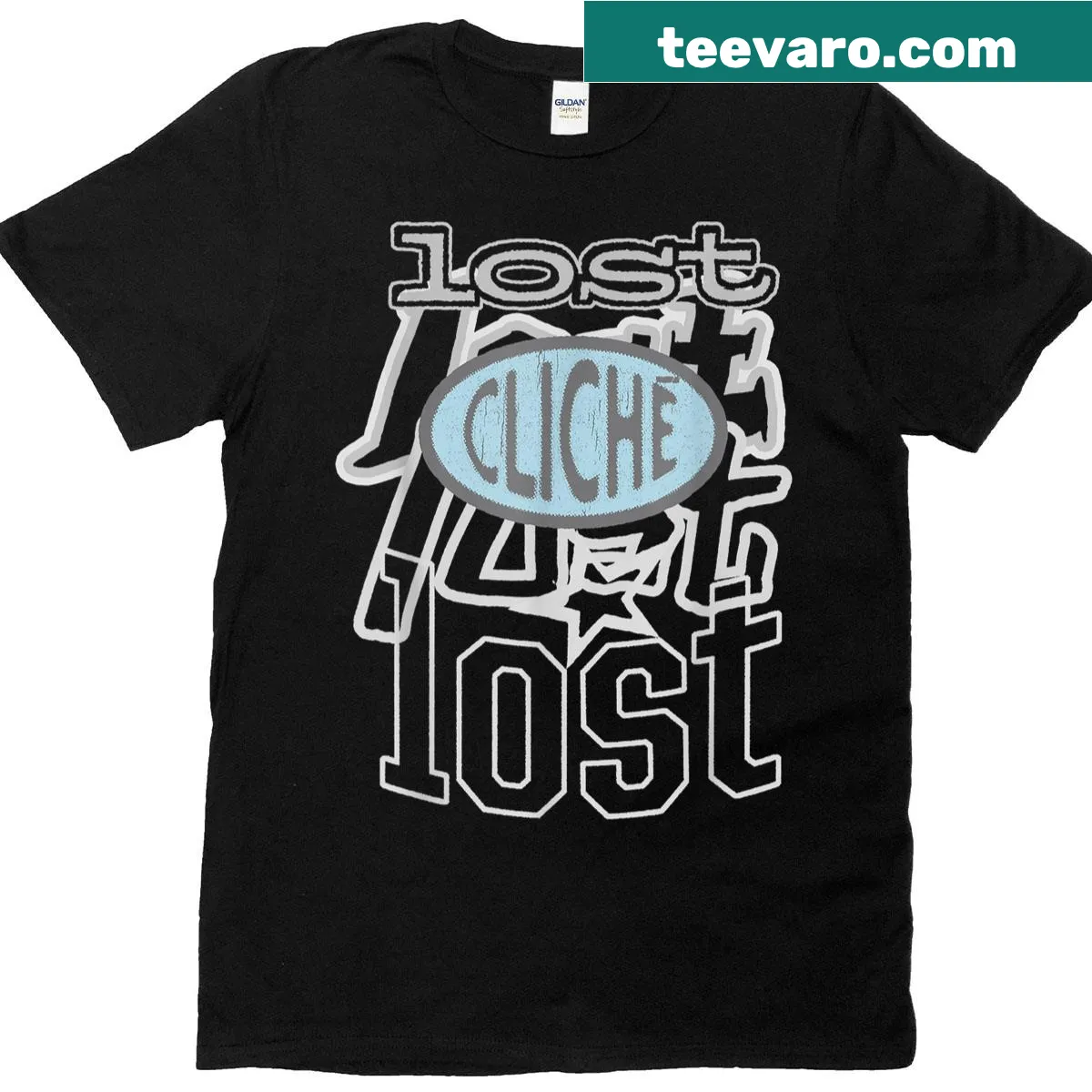 Vintage-style Official Mgk Lost Cliche t-shirt with distressed design — on a men's t-shirt