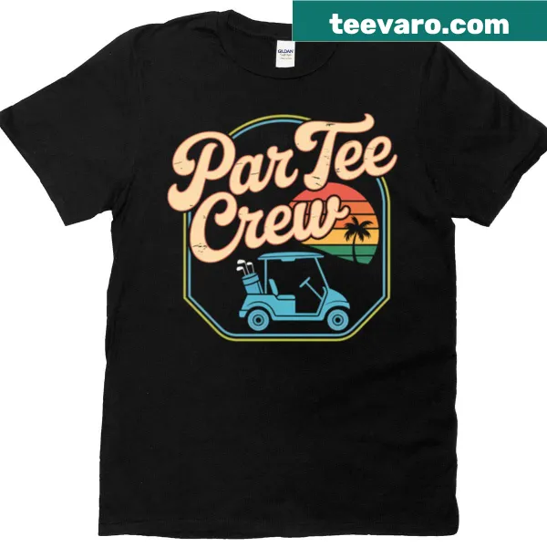 Vintage-style Par Tee Crew golf t-shirt with humorous graphics