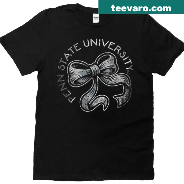 Vintage navy t-shirt with Penn State Nittany Lions bow design