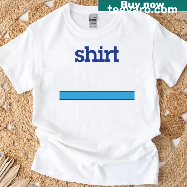 Minimalist bold text t-shirt featuring simple typography design