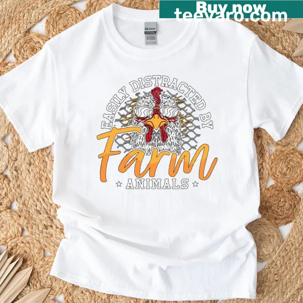 Humorous t-shirt for poultry farmers with chicken coop illustration