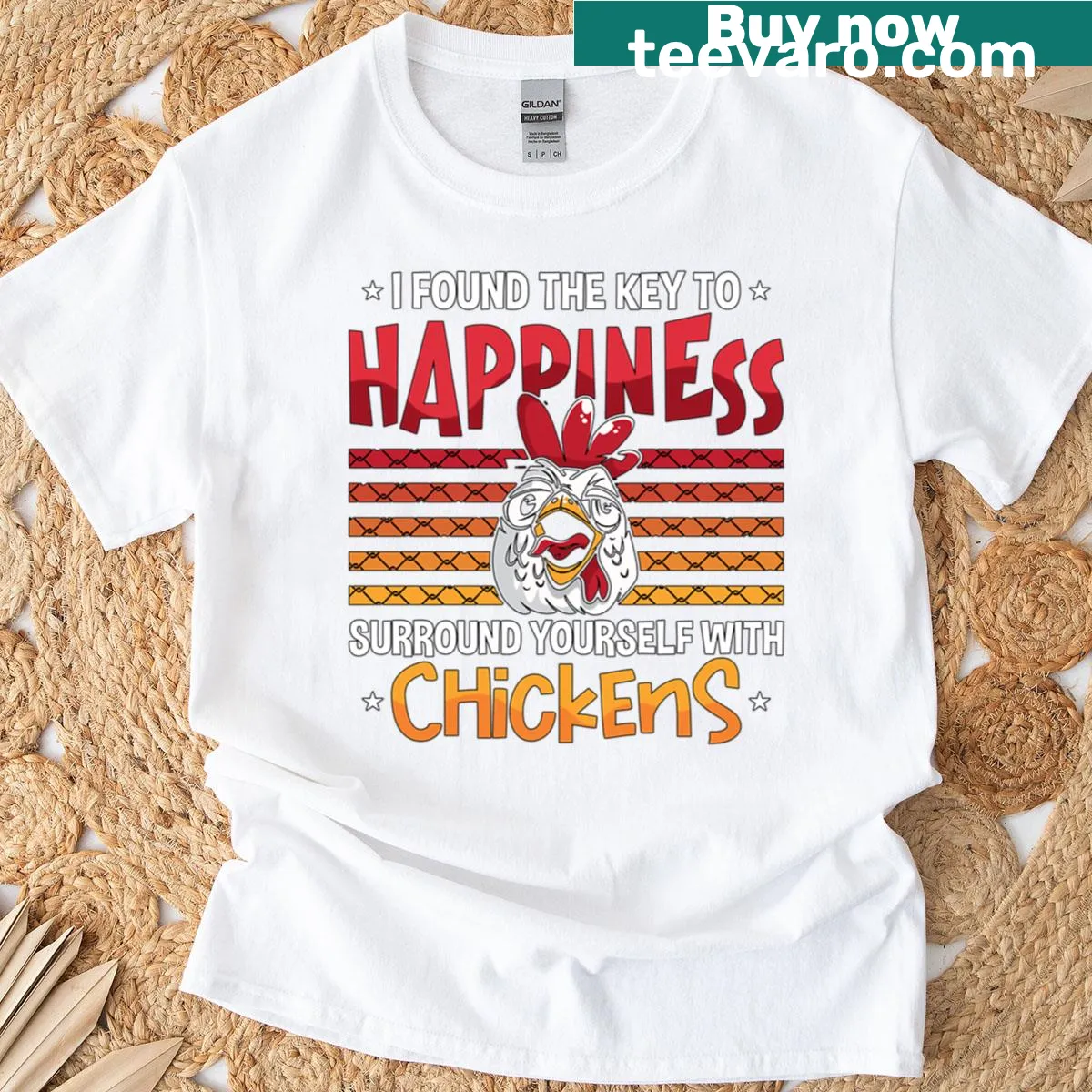 Light-hearted poultry farmer t-shirt with humorous saying — on a men's t-shirt