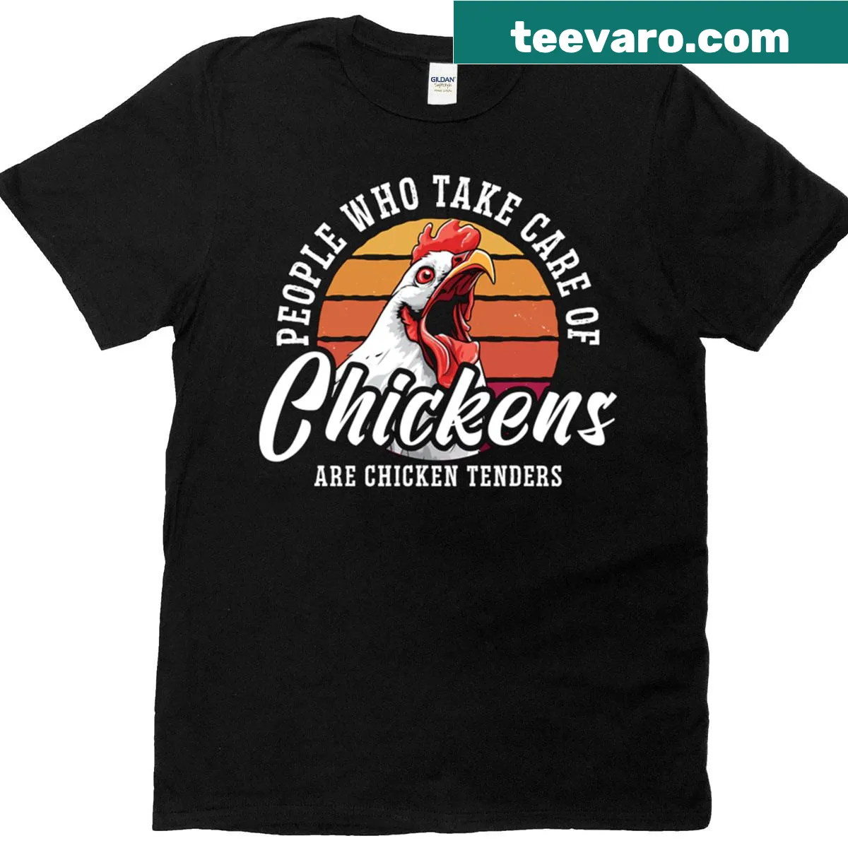 Poultry Farmer T-shirt honoring those who care for chickens — on a men's t-shirt