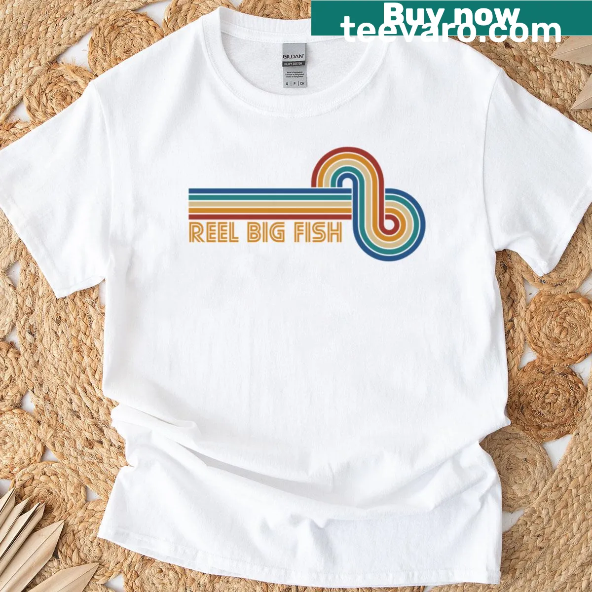 T-shirt with musical notes and graphics inspired by Reel Big Fish — on a men's t-shirt