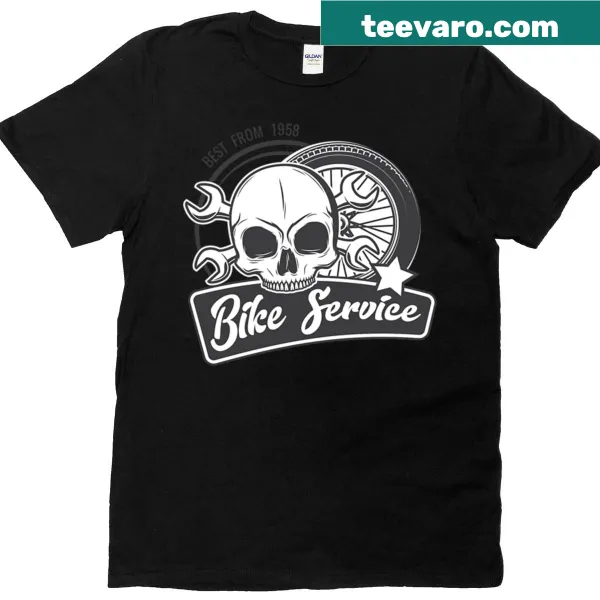 Vintage motorcycle repair t-shirt with retro graphics