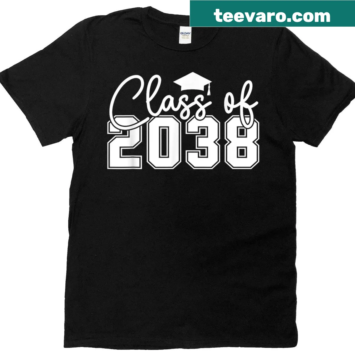 Grow With Me Class Of 2038 Kindergarten T-shirt — on a men's t-shirt