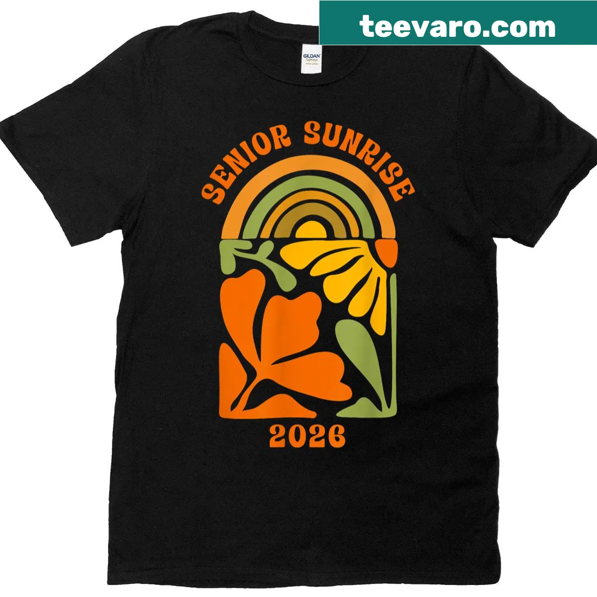 Retro t-shirt for high school seniors with bohemian design — on a men's t-shirt