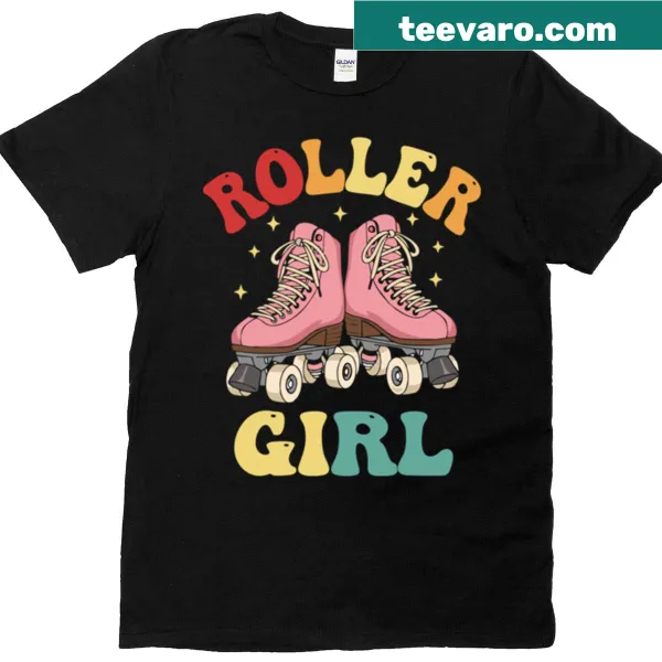 Retro roller skating t-shirt with a fun graphic design