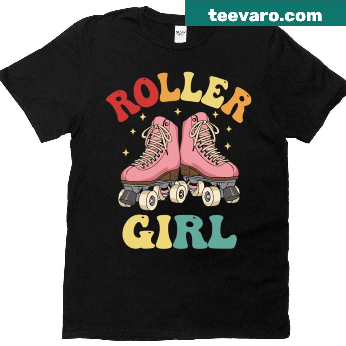 Retro roller skating t-shirt with a fun graphic design — on a men's t-shirt
