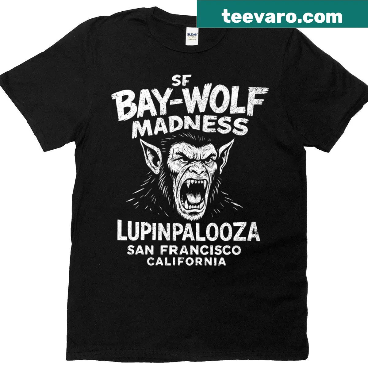 Halloween werewolf t-shirt with a spooky illustration — on a men's t-shirt