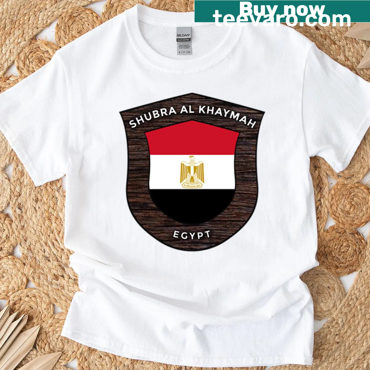Emblem of Shubra Al Khaymah, Egypt on a T-shirt — on a men's t-shirt