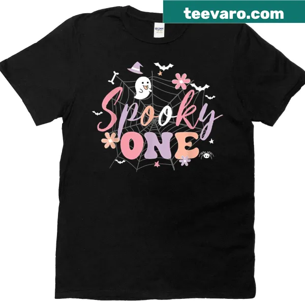 Halloween-themed shirt for baby's first birthday with spooky design