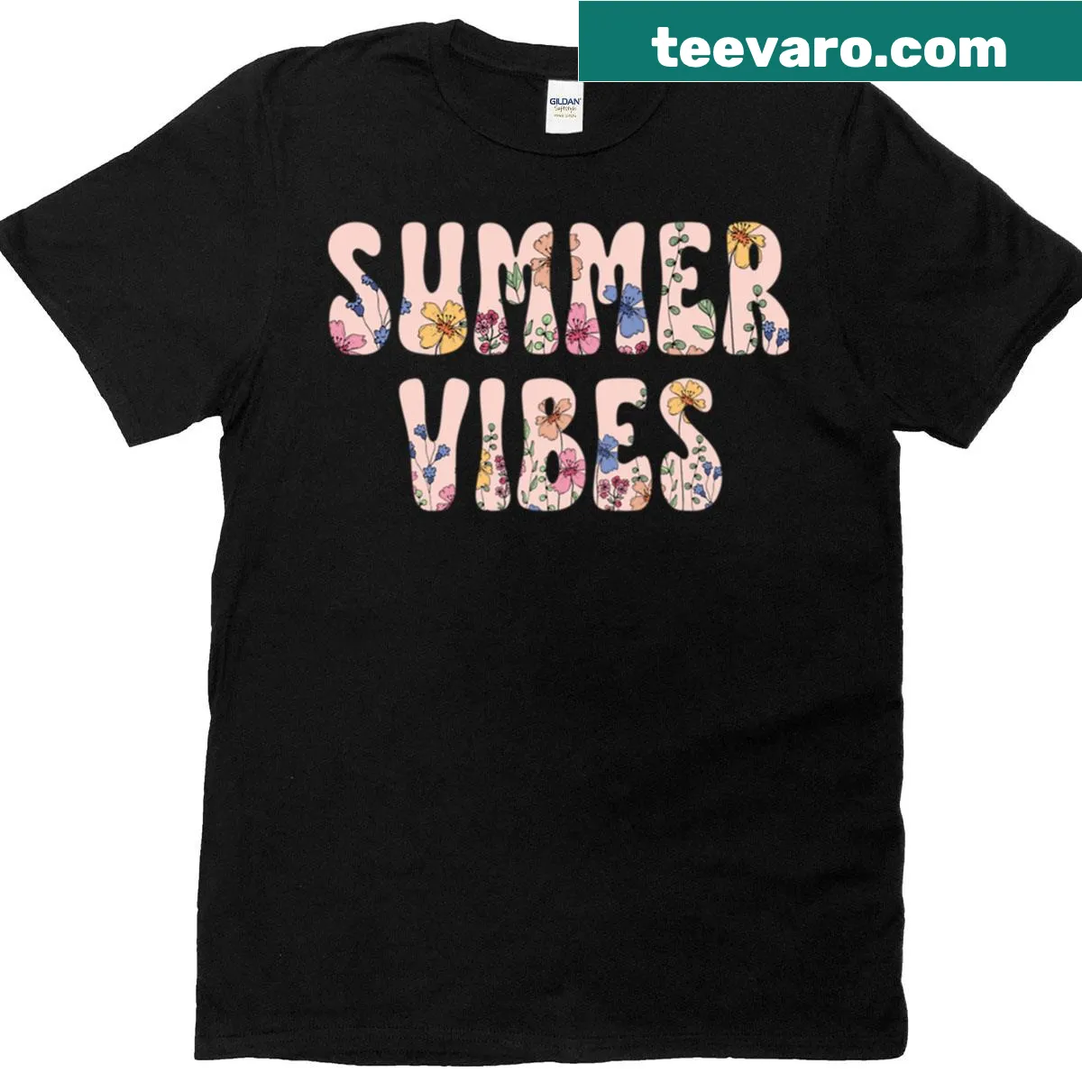 Retro floral graphic tee with boho flower design — on a men's t-shirt