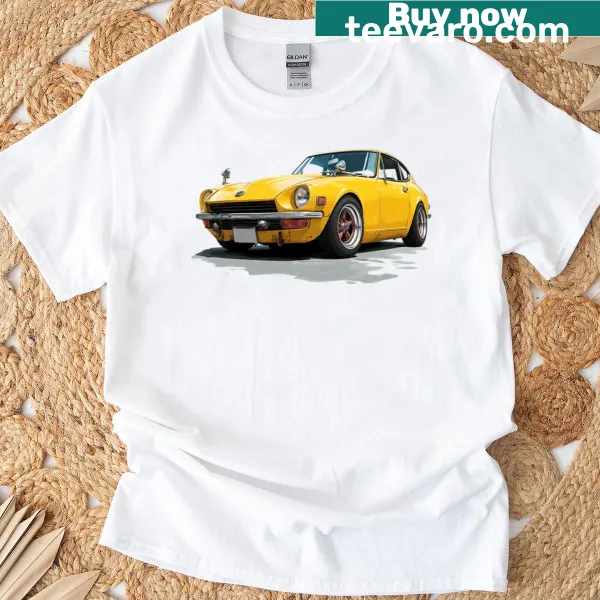 Vintage car design on a distressed T-shirt, capturing the spirit of nostalgia
