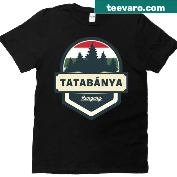 Vintage badge design T-shirt representing Tatabanya, Hungary