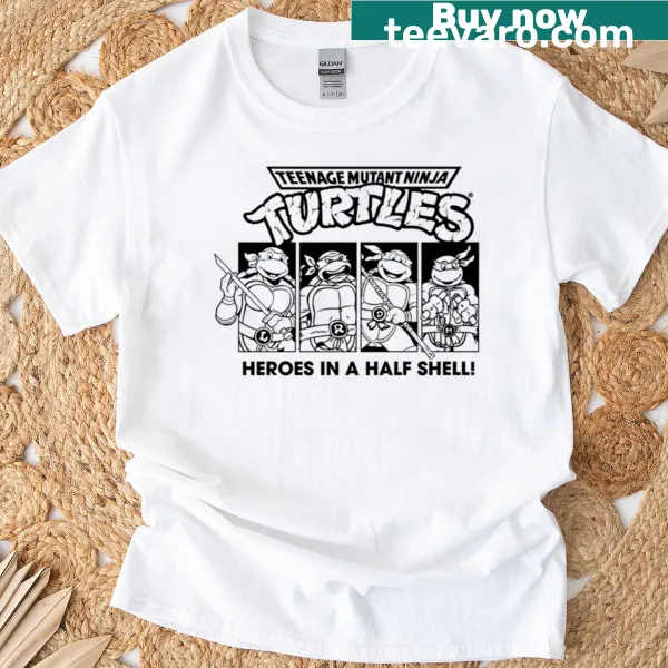 Vintage Teenage Mutant Ninja Turtles design on a t-shirt