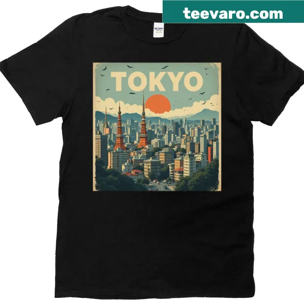Vintage design t-shirt inspired by Tokyo