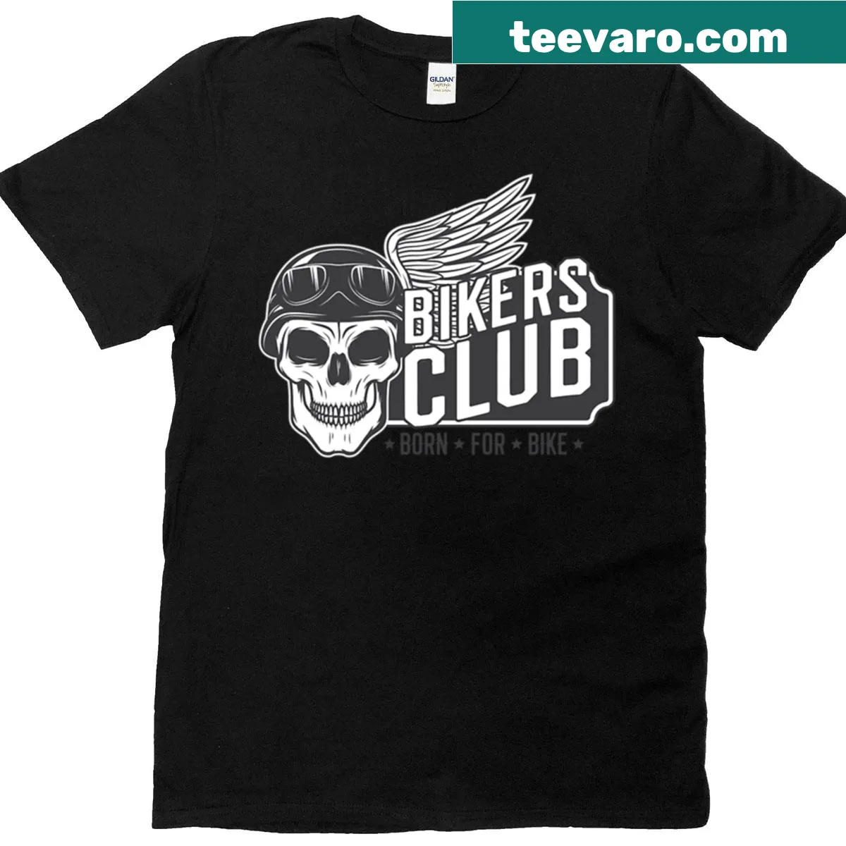 Vintage Biker Club T-shirt with classic motorcycle graphic — on a men's t-shirt