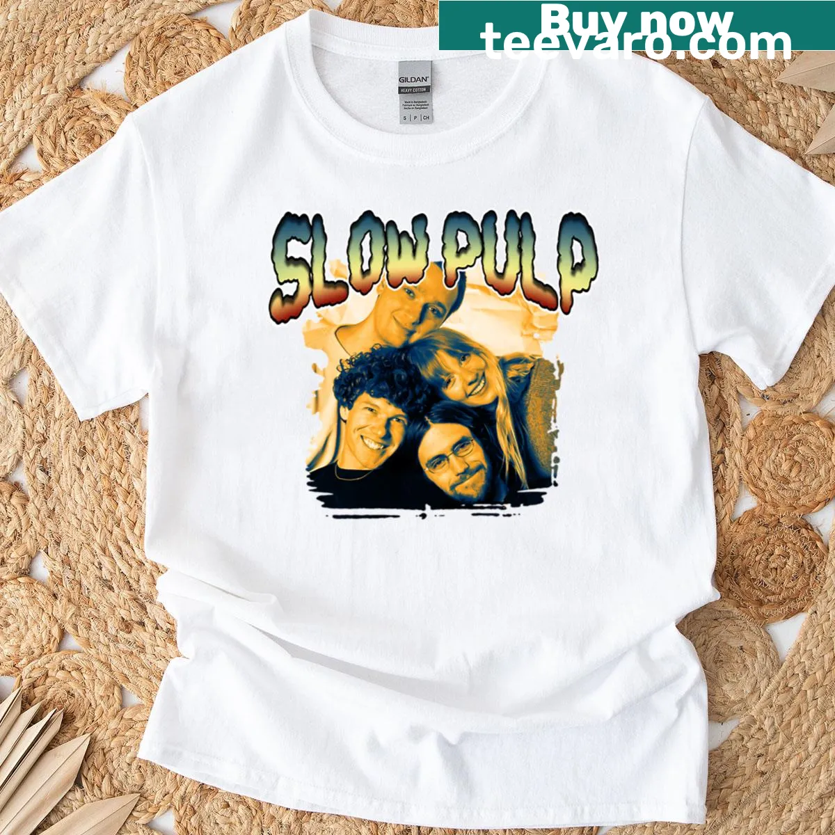 Vintage bootleg-themed t-shirt with nostalgic graphic — on a men's t-shirt