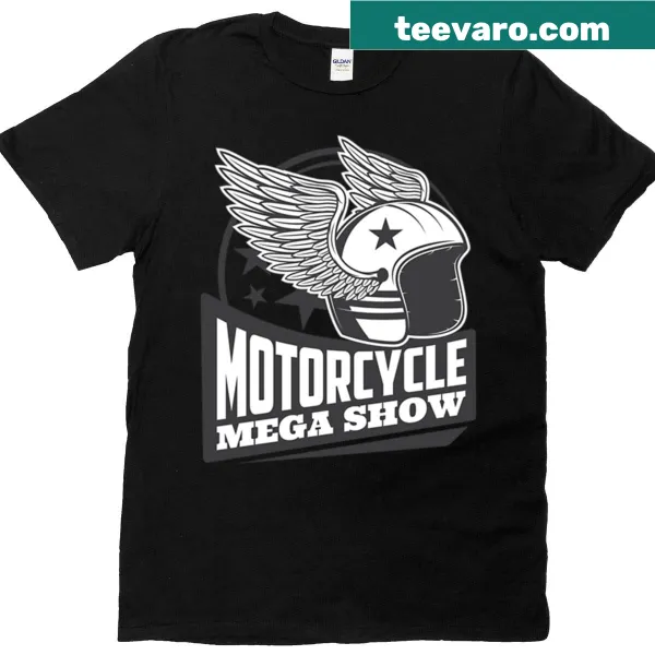 Vintage motorcyclist T-shirt with mega show graphic